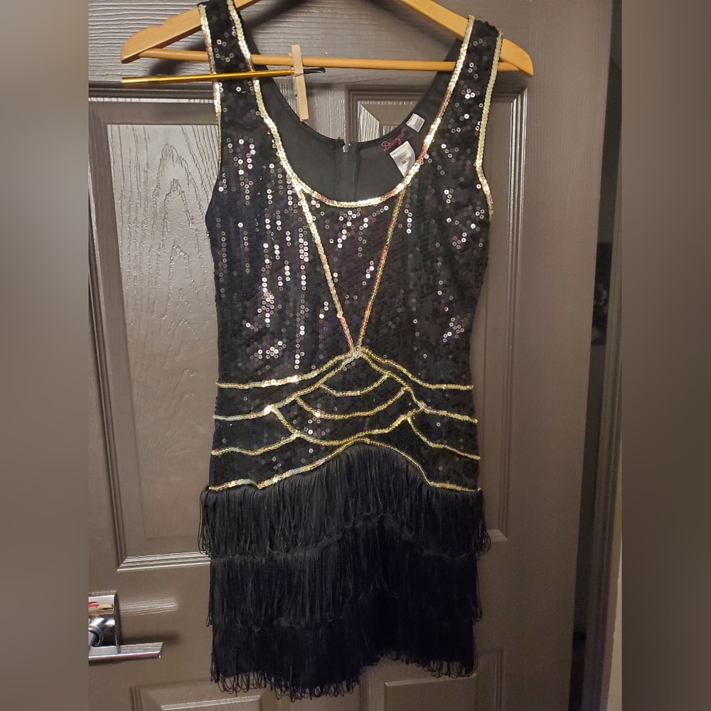 🎃 BNIB Dreamgirl Flapper 1920's dress with cigarette holder